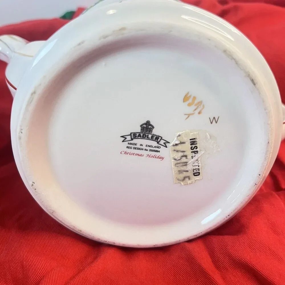 Vintage 1994 Sadler Christmas Holiday Teapot ENGLAND Good Condition